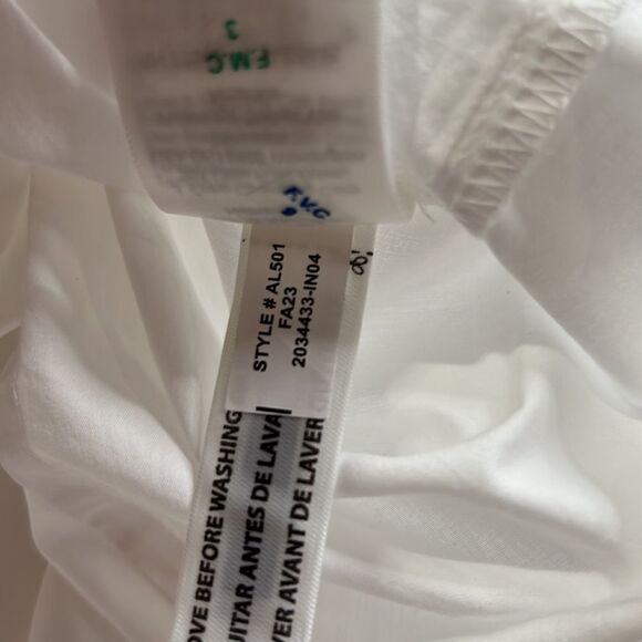 J. Crew Factory White Button-up cotton poplin shirt in signature fit NWT - Picture 7 of 7